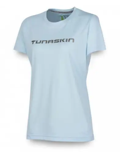 Tunaskin light blue echo performance short sleeve tee size xl