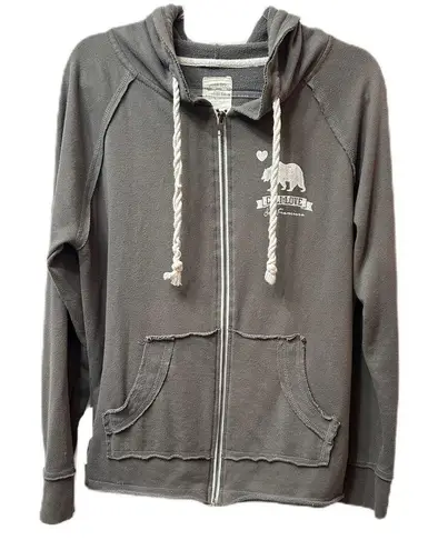 Ocean Beach Cali Love San Francisco Zip Up Hoodie Size XL Tan