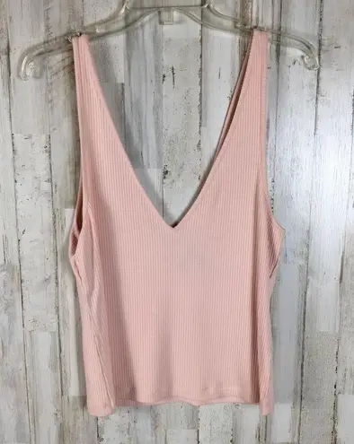 Nordstrom AFRM  Cropped Tank Top Plunge Shirt Tee