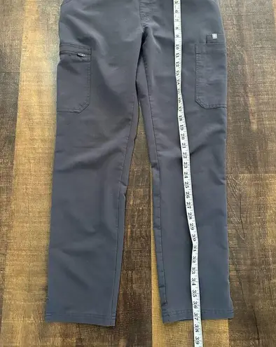 FIGS  Charcoal Gray & Pink High Waisted Yola Skinny Scrub Pants Size Small