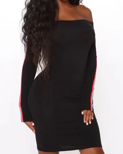 Heart & Hips Black Off Shoulder Mini Dress