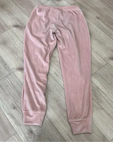 House of Harlow 1960 | Pink Crushed Velvet Velour Jogger Pant Size Small