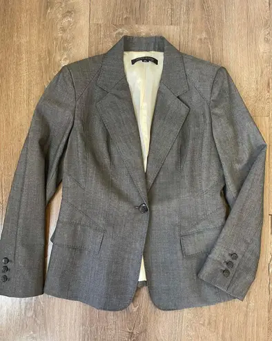 Anne Klein grey wool blend blazer suit jacket stretch lined Women’s size 8P