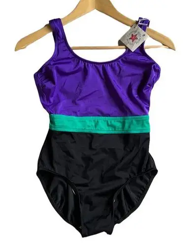 ILGWU Union Made Vintage Swimsuit Women's One Piece New Size 8 Black