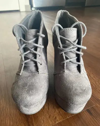 Soda  Suede Wedge Heels