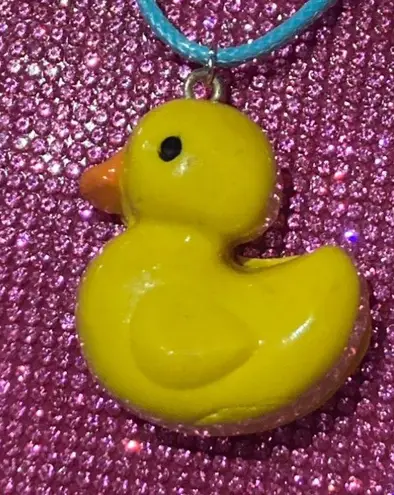 Boutique Rubber Duck Necklace Adult Baby Shower Gag Gift Pregnancy Gender Reveal Kawaii
