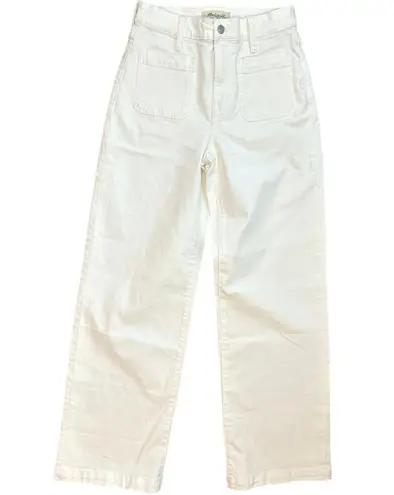 Madewell NWT  The Emmett Wide-Leg Jean: Patch Pocket Edition In White Size 26