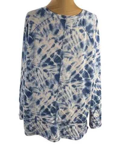 The Sweatshirt Project Tunic Top Shirt Tie Dye Blue White Size 1X