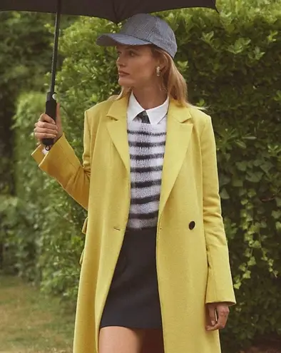 Maeve Sheer Oversized Italian Wool Sweater, Size S