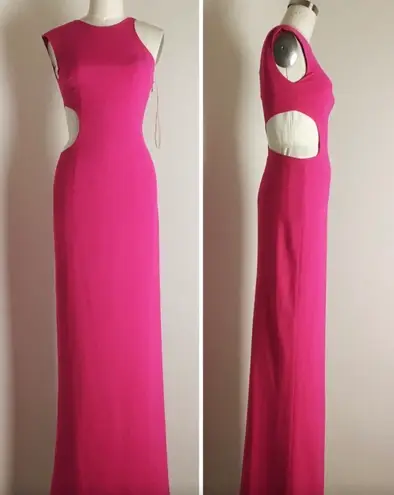 Halston Heritage Halston Pink Cutout Formal Gown Revolve