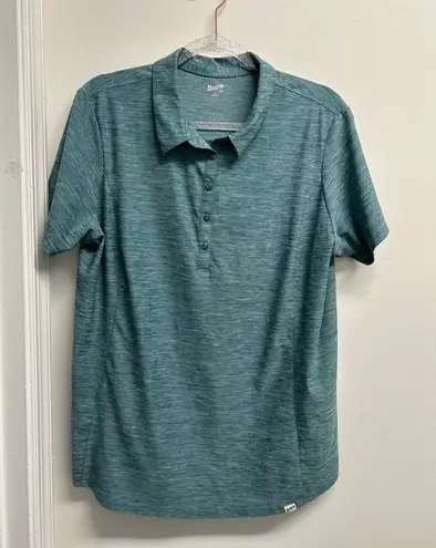 Duluth Trading Co Women's Teal Short Sleeve Polo Green Size XL
