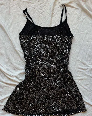 Moda International Sequin embellished cami tank top with Spaghetti Straps