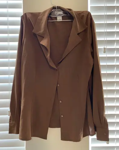 kim rogers Brown Button Down Shirt