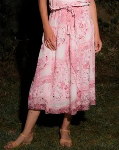 Mii Collection The Lata Tapis Volant Skirt Size Small NWT Pink