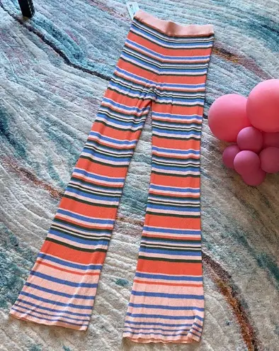 L'Agence Wide Leg Colorblock Wide Leg Pants Knit