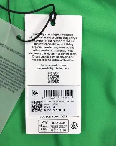 Scotch & Soda One Pcs Swimsuit Sz S Halter Ruched Feminine Preppy Cottage NWT