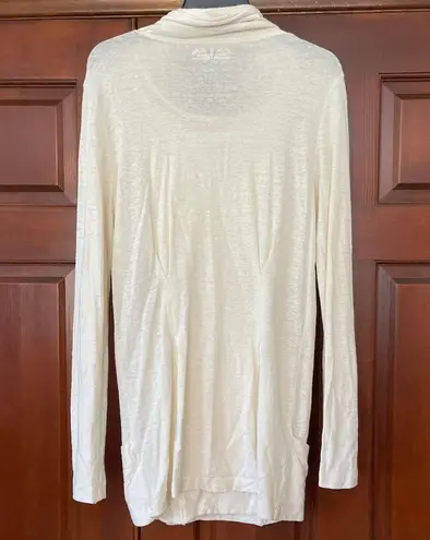 Royal Robbins lagenlook cream hemp and organic cotton button wrap tunic jacket