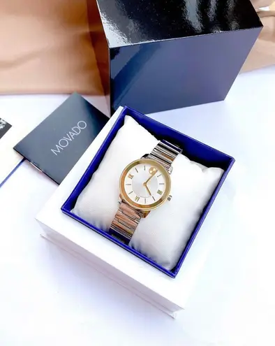 Movado Bold Quartz Silver White Dial Ladies Watch 3600592
