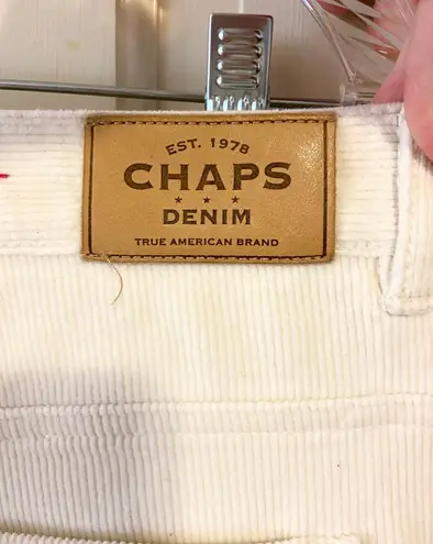 CHAPS Y2K  cream velour corduroy cropped pants