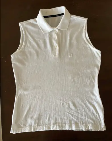 Bally women‘s Golf Shirt Sleeveless Polo White size 12