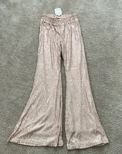 Altar'd State Gold Sequin Flare Pants Altar’d State 