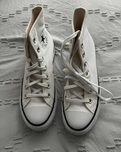 Converse White Hightop Platform