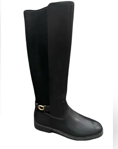 Coach Women's Faith Knee High Lug Sole Black Riding Boots Sz 9