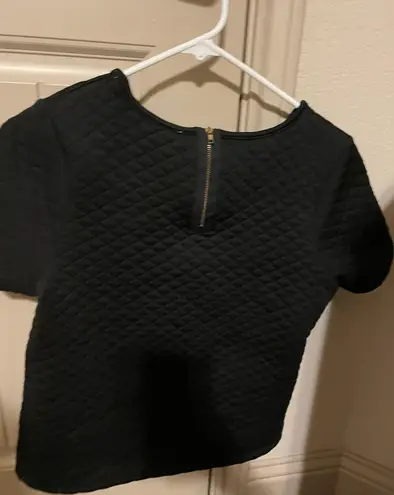 Quilted Black Top