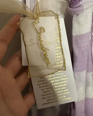 Sundress Serena One Shoulder Dress Gingham Lavender Hi