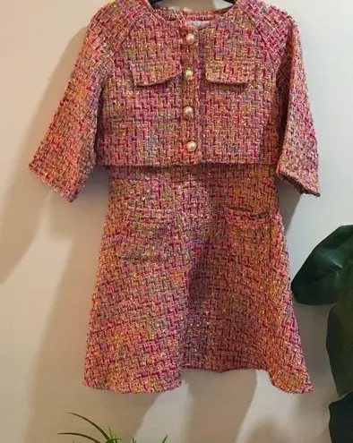 Boutique GORGEOUS 2 piece Tweed Flare out dress with short jacket