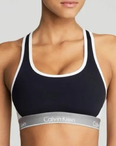 Calvin Klein / Revolve New Flex Motion Medium Impact Sports Bra in Black Color Block