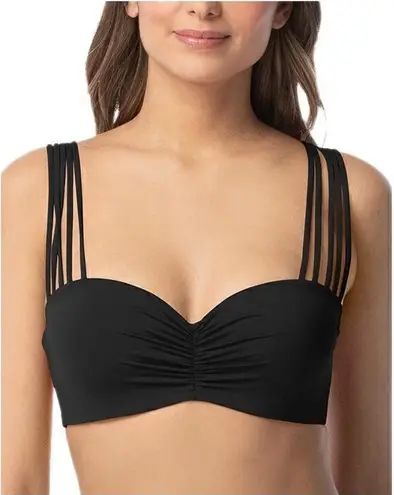 Coco reef New. adjustable multi-way black Strappy bikini top. 32/34-C