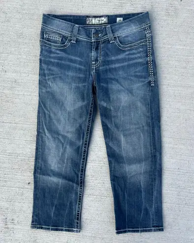 BKE Buckle Payton Crop Capri Blue Jeans BPL1012 Size 29