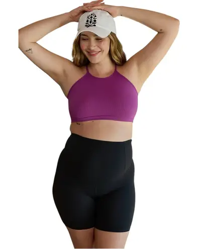 NEW Free People Movement x Hatch Happiness Runs Maternity Crop Tank Top M / L Purple Size M