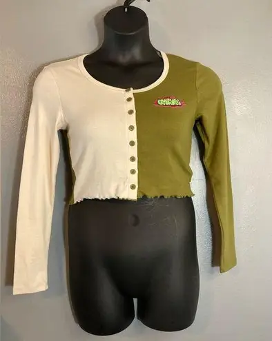 Empyre 2 toned crop top Green Size undefined