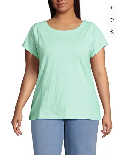 Lands' End Women's Plus Size Slub Wedge T