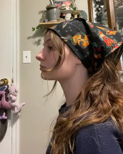 traditional print bandana Black