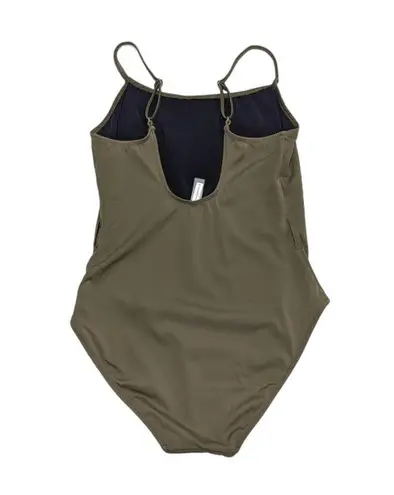 Solid & Striped Nina One Piece Swimsuit Olive Green Swimwear Womens Large Army