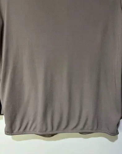 MM.LaFleur New York Deneuve Faux Wrap Blouse 3/4 Sleeve Taupe Size Medium EUC
