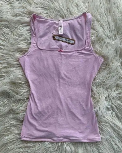 SKIMS Fits Everybody Picot Scoop Neck Tank Cherry Blossom Tonal Size XS