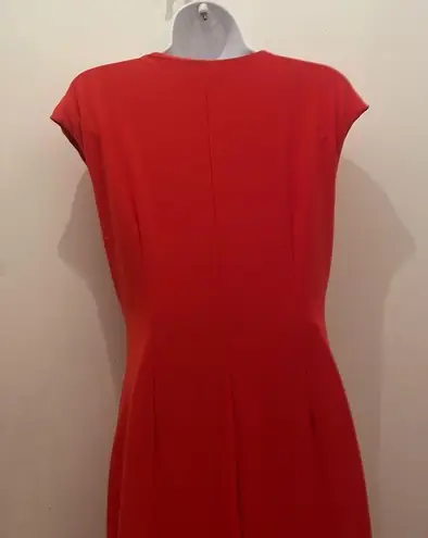 Kasper orange career dress wrap style size 10