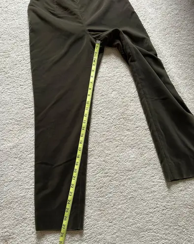 W By Worth Worth Woman’s Dark Green Velour Pants with Embroidery around the side zipper, Sz 6P