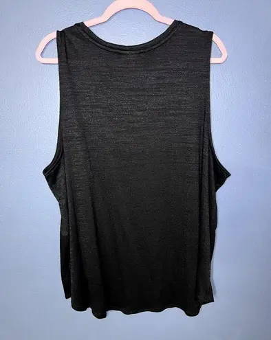 Ava & Viv Black Tank Top Women's Size 3x Lagenlook Pocket Layering Staple
