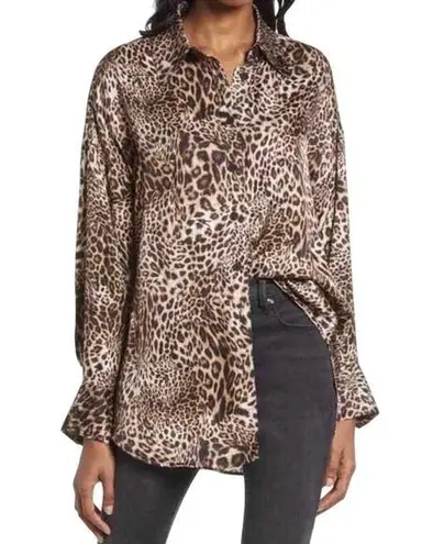 AllSAINTS Inez Kiku Cheetah Print Button Down Shirt