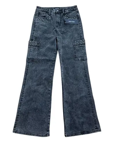 Driftwood Charlee Studded Cargo Denim Jeans Womens 26