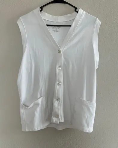 American Vintage vintage white oversized button down vest