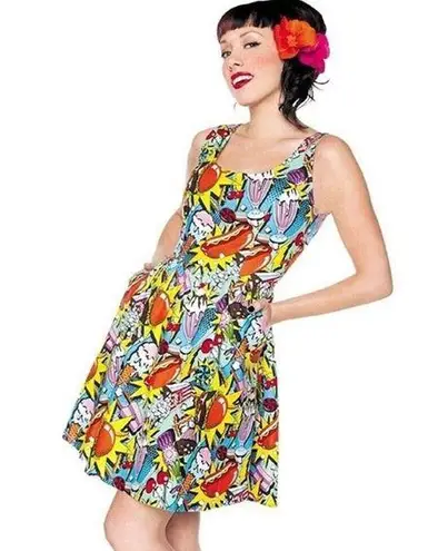 Modcloth  Folter snack attack pop art dress sz M thumbnail 1