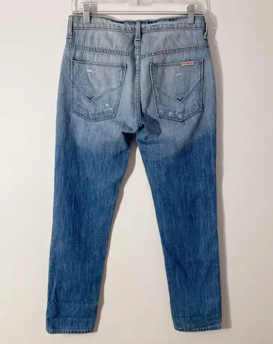 Hudson Leigh Distressed Boyfriend Button Fly Jeans