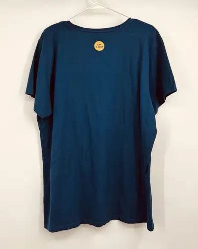 Life Is Good SS Blue T Shirt 2X Bicycle Cotton Spokes Woman Cycling Cyclist