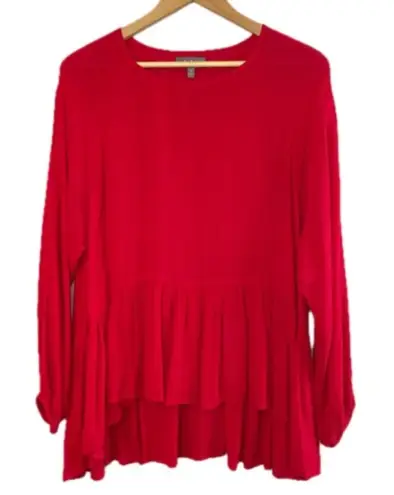 Neiman Marcus VTG Red Oversized Boho Peasant Style Blouse, Small (fits LG) - Image 1
